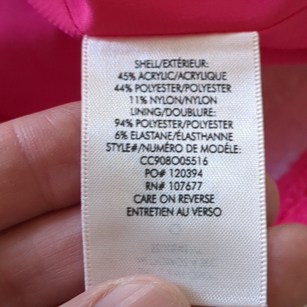 Alice + Olivia Clyde Tweed Boucle Shift A-line Dress Sleeveless Pink Sz 14 - Picture 10 of 12